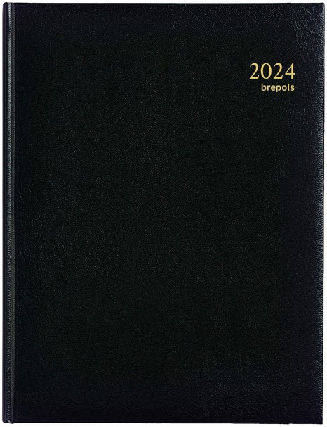 Agenda 2024 Brepols Timing Lima 7dag/2pagina's Zwart Opus Nederland BV